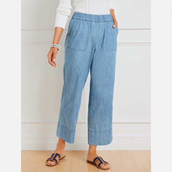 Talbots Light Blue Cropped Pants - Picture 2 of 13